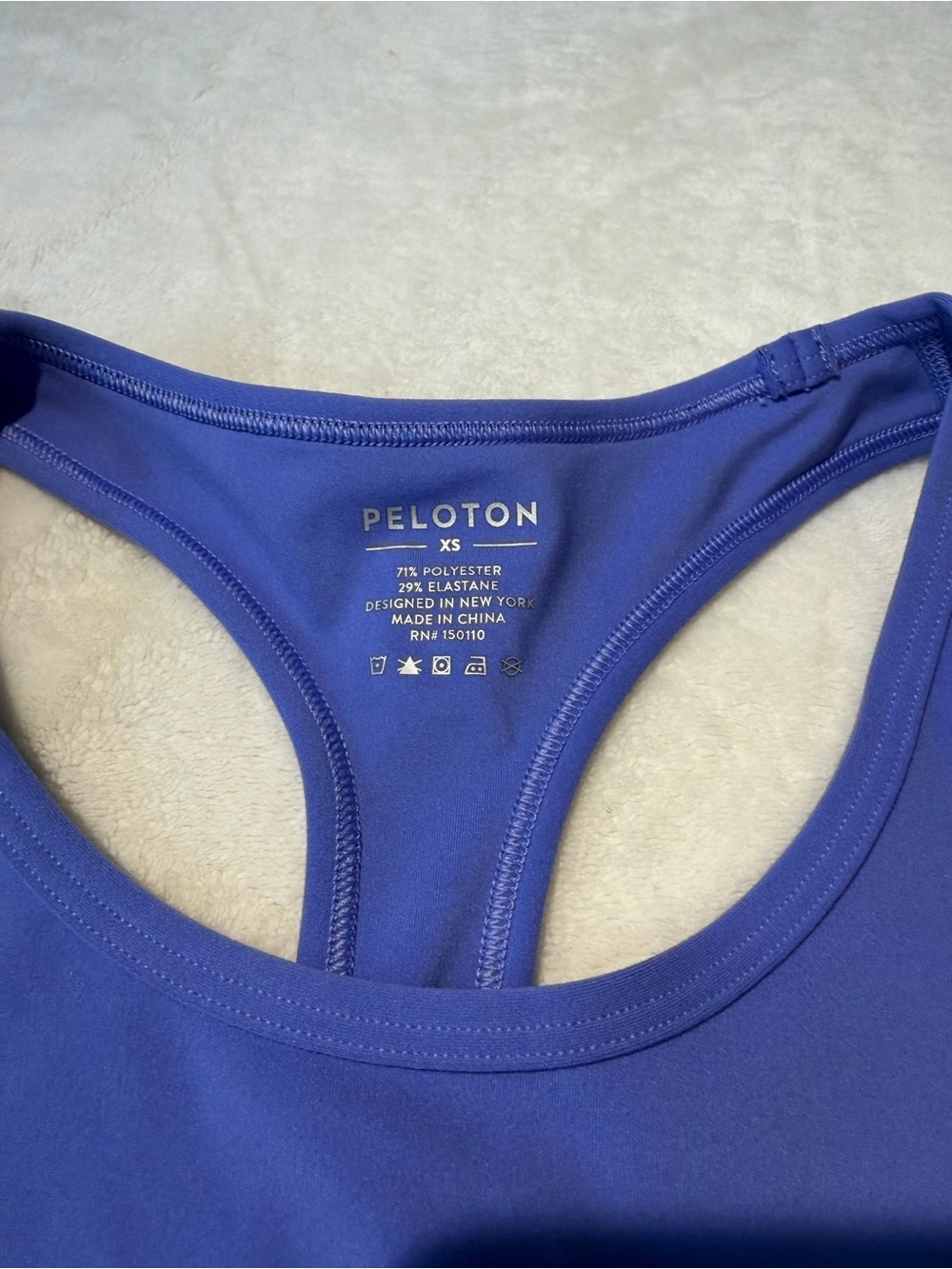 Peloton Periwinkle Racerback Performance Tank - Picture 3 of 7